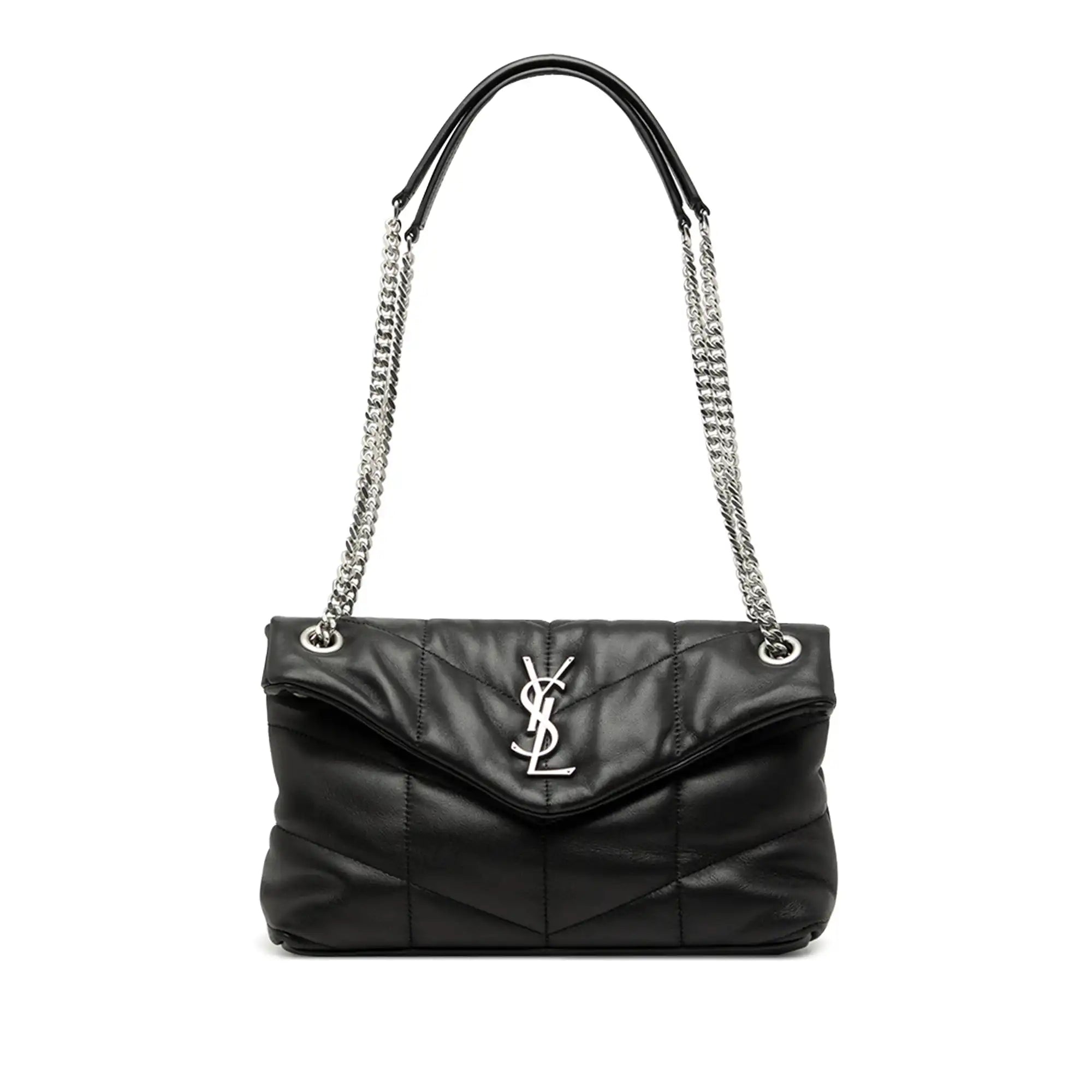 Yves Saint Laurent LouLou Puffer Small Black Lambskin