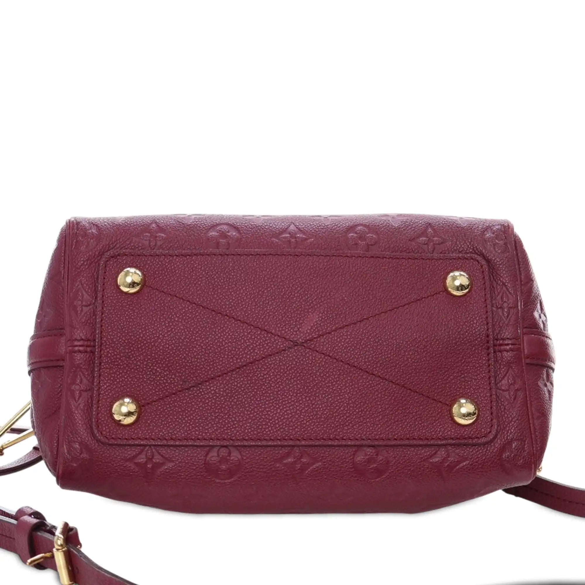 Louis Vuitton Speedy 25 Bandoulière Burgundy Monogram Empreinte