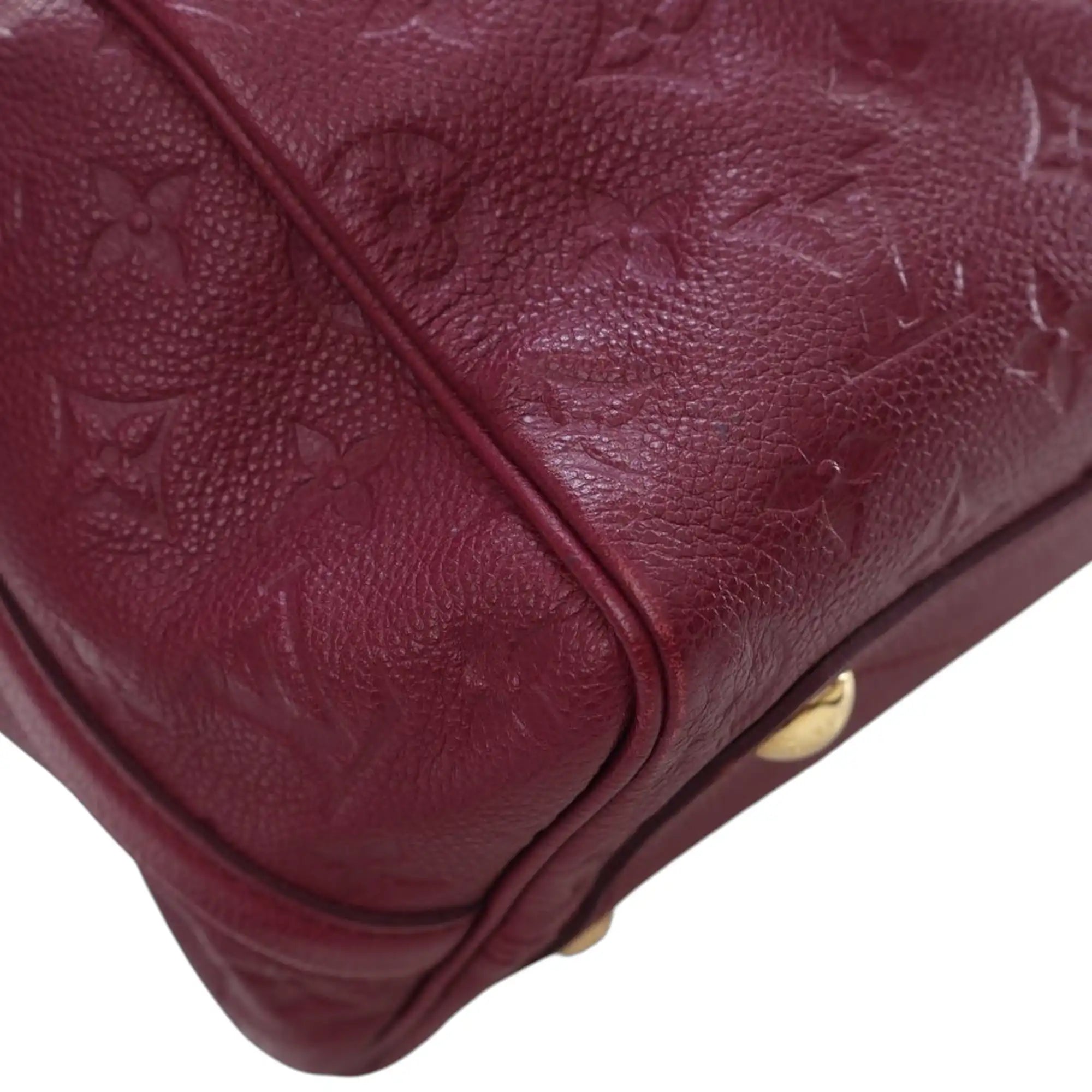 Louis Vuitton Speedy 25 Bandoulière Burgundy Monogram Empreinte