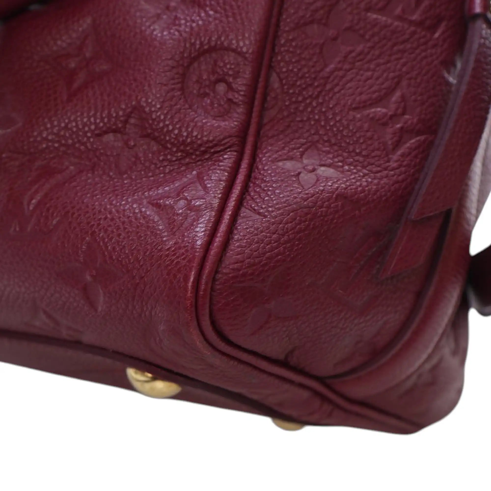 Louis Vuitton Speedy 25 Bandoulière Burgundy Monogram Empreinte