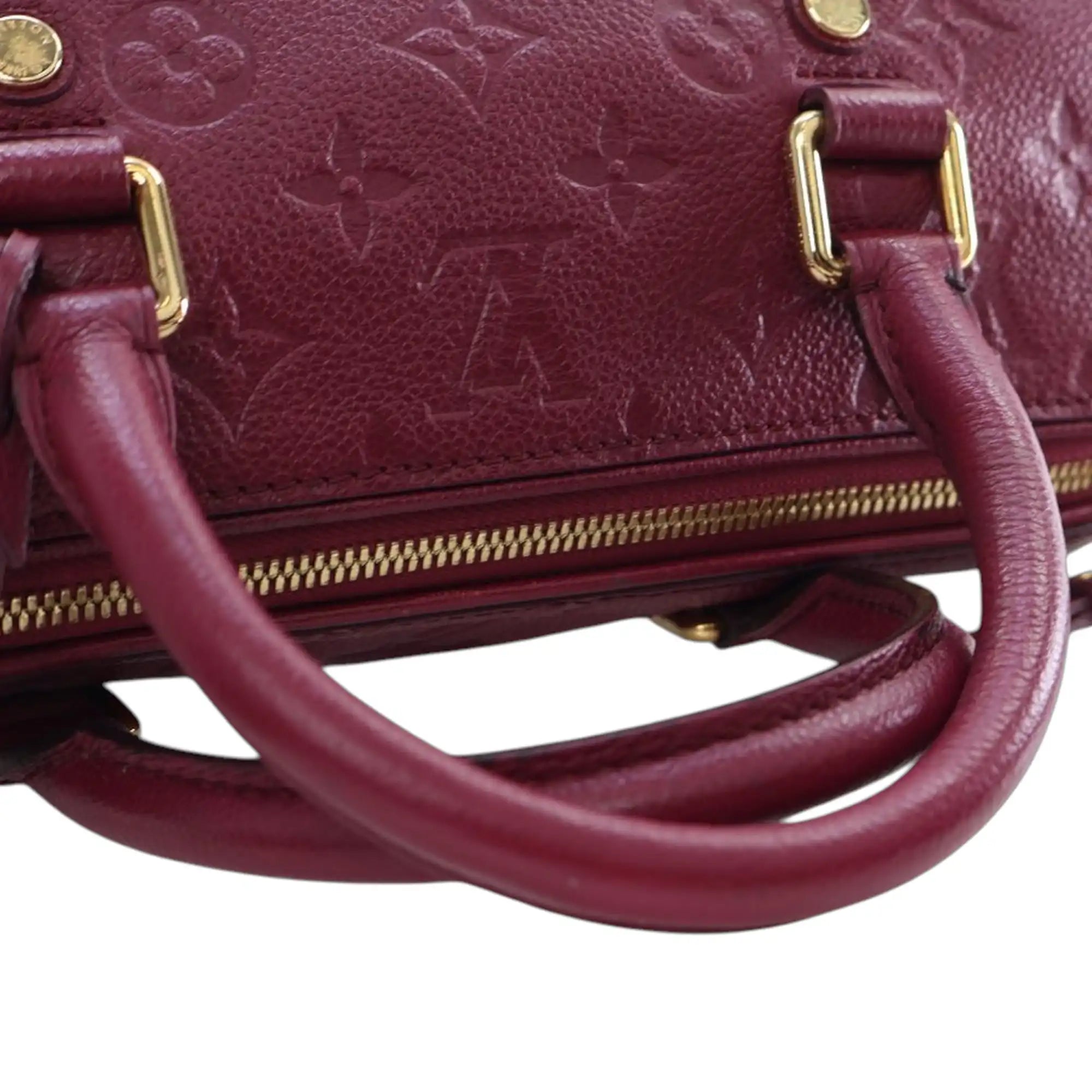 Louis Vuitton Speedy 25 Bandoulière Burgundy Monogram Empreinte