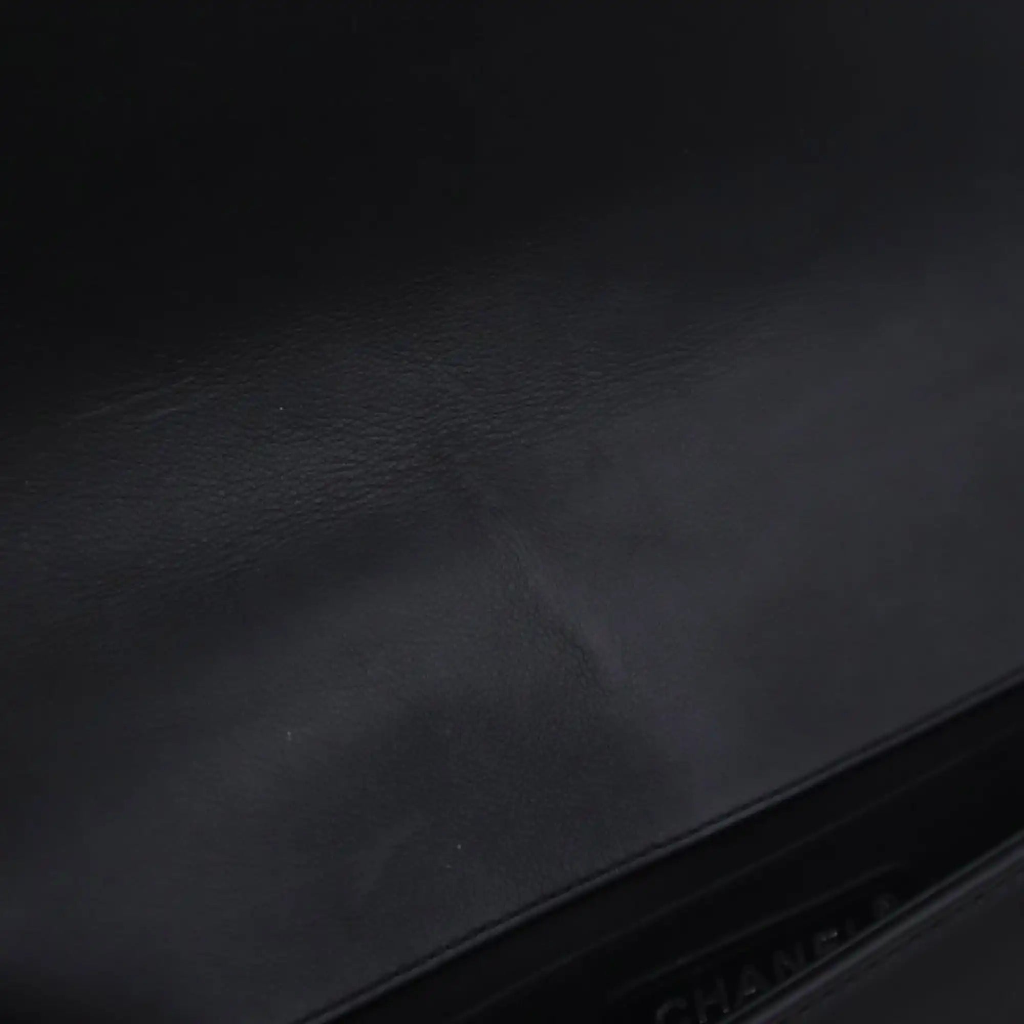 Chanel Boy Bag Old Medium Black Lambskin Ruthenium