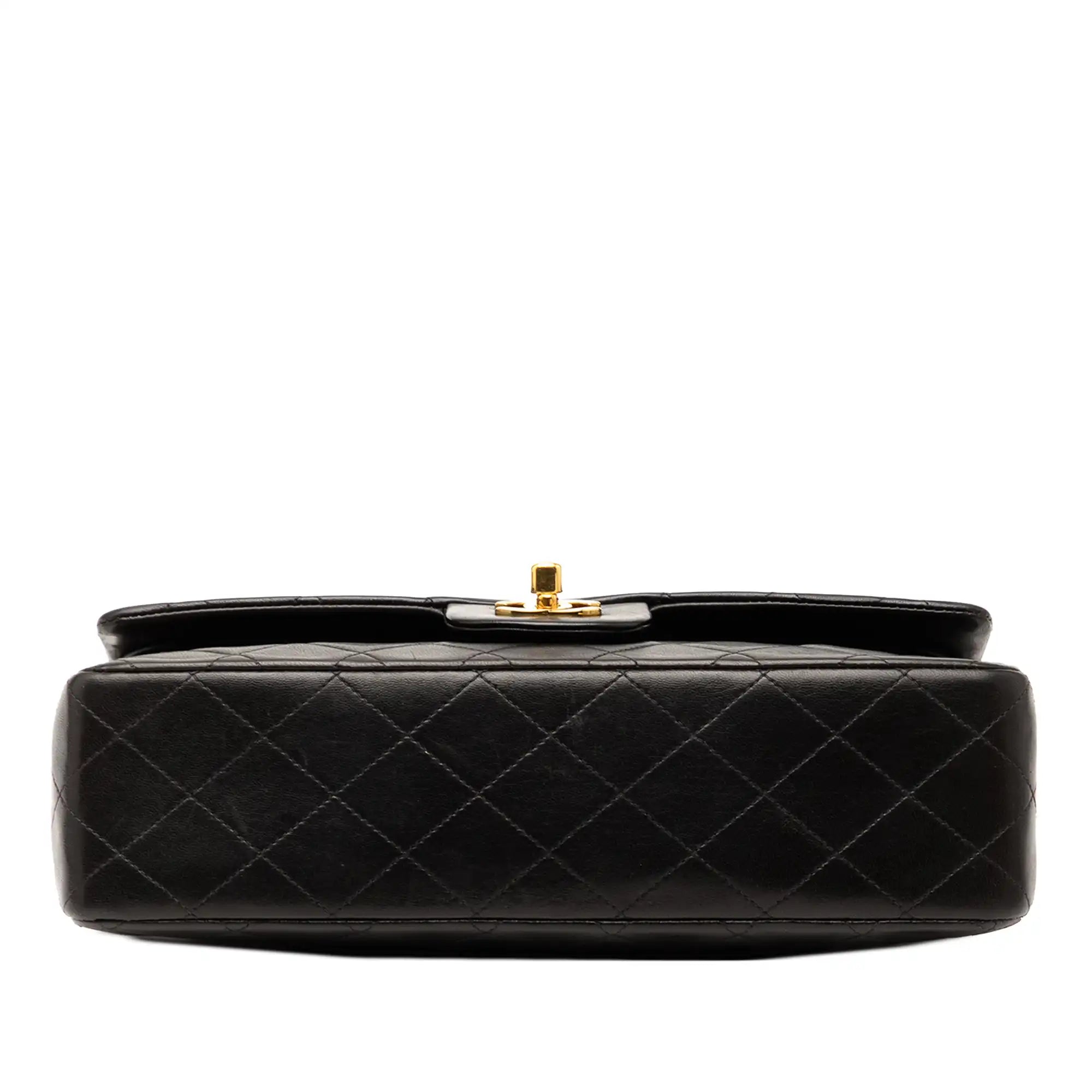 Chanel Classic Double Flap Medium Black Lambskin Gold