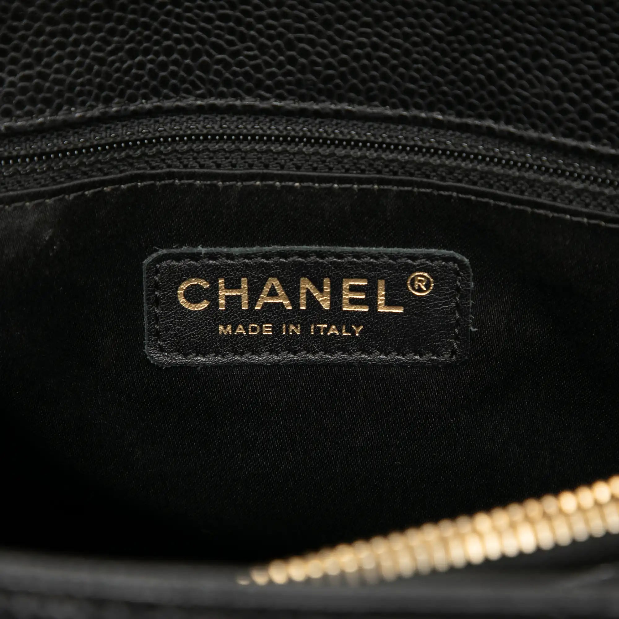 Chanel GST Black Caviar Gold
