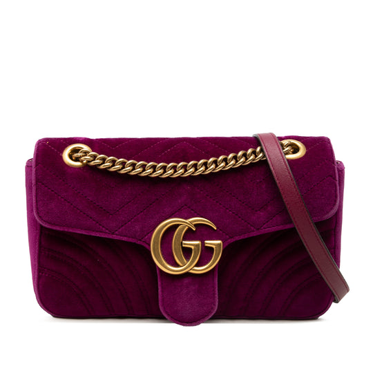 Gucci GG Marmont Medium Purple Velvet