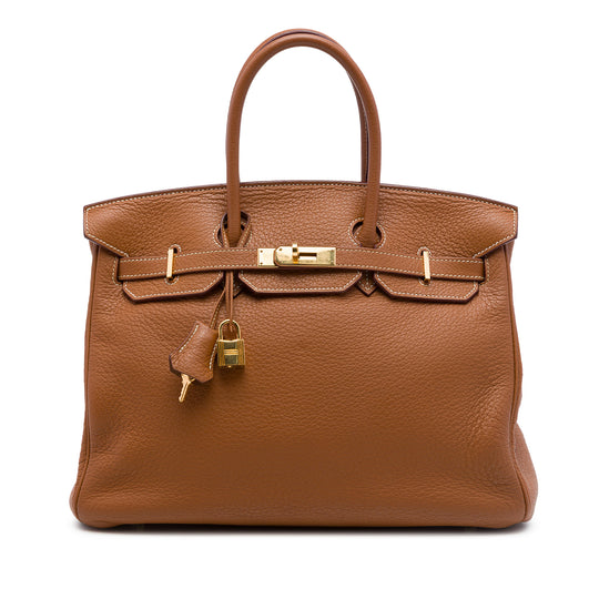 Hermès Birkin Retourne 35 Gold Togo Gold