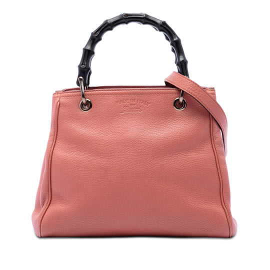Gucci Bamboo Shopper Small Pink Calfskin