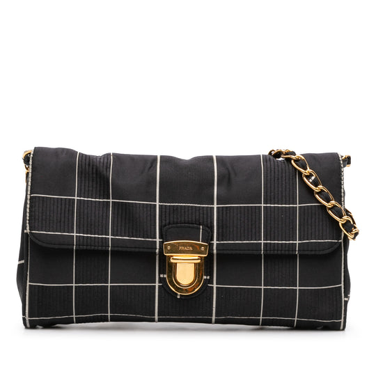 Prada Tessuto Chain Crossbody Black Nylon