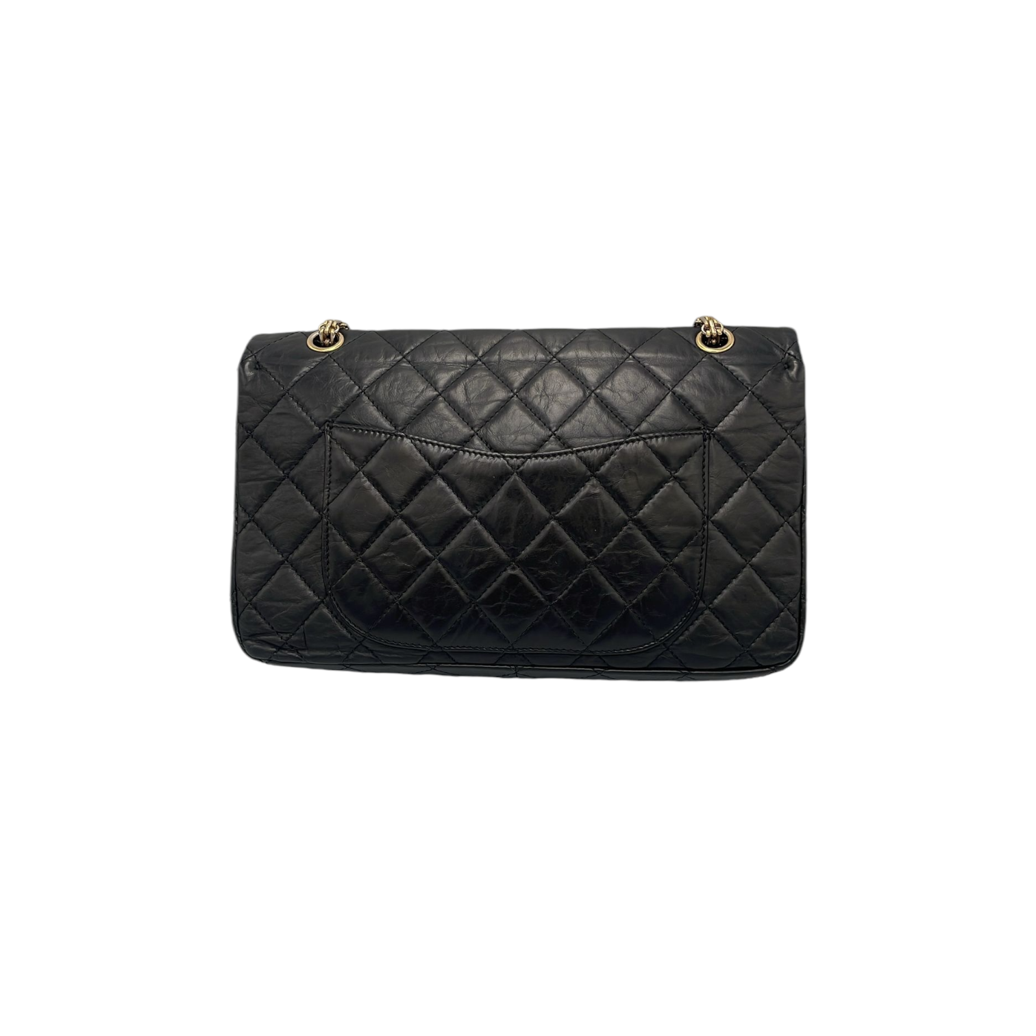 Chanel 2.55 Reissue Jumbo Black Aged Calfskin Gold