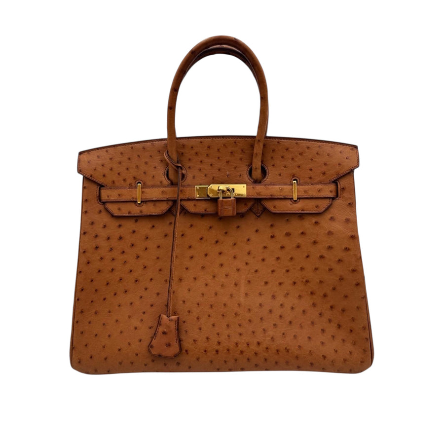 Hermès Birkin 35 Ostrich Cognac Gold