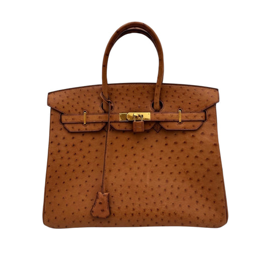 Hermès Birkin 35 Ostrich Cognac Gold
