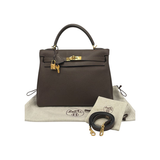 Hermès Kelly 30 Brown Togo Gold