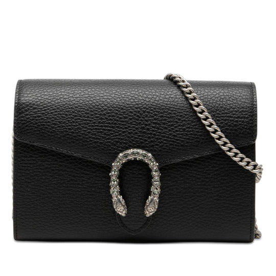Gucci Dionysus Wallet on Chain Black Calfskin