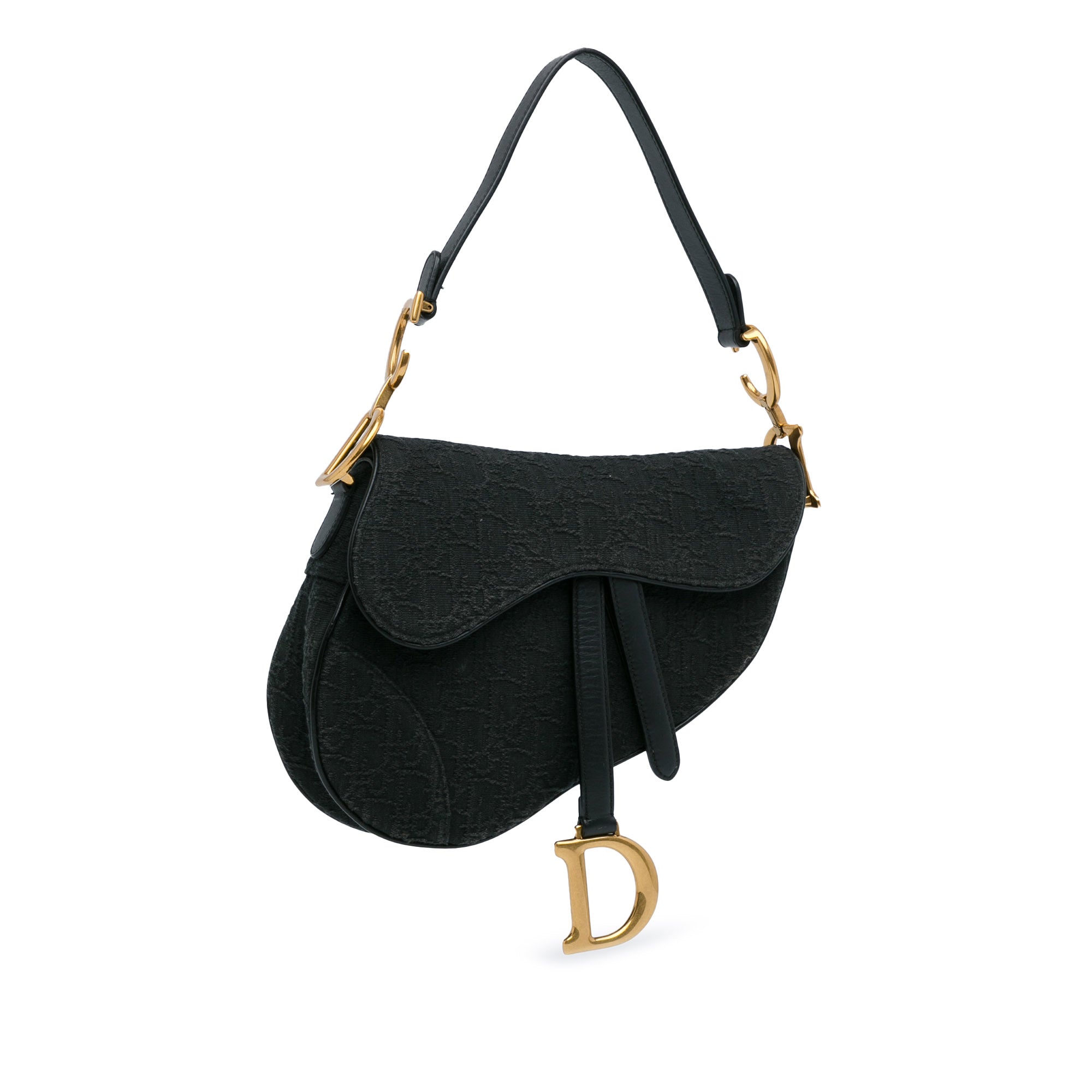 Dior Saddle Bag Medium Black Oblique Canvas