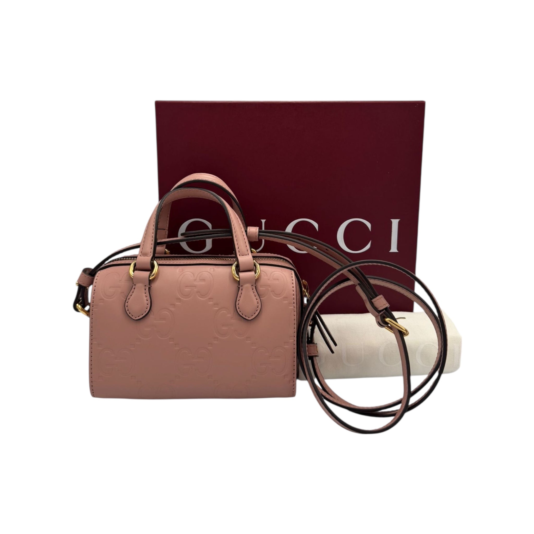 Gucci Boston Bag Mini Blooms GG Supreme Canvas