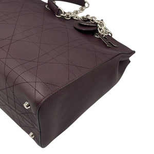 Dior Lady Dior Soft Tote Large Purple Cannage