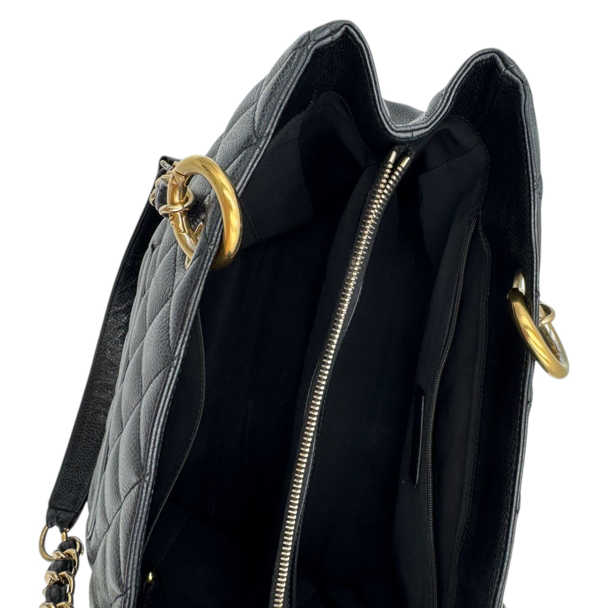 Chanel GST Black Caviar Gold
