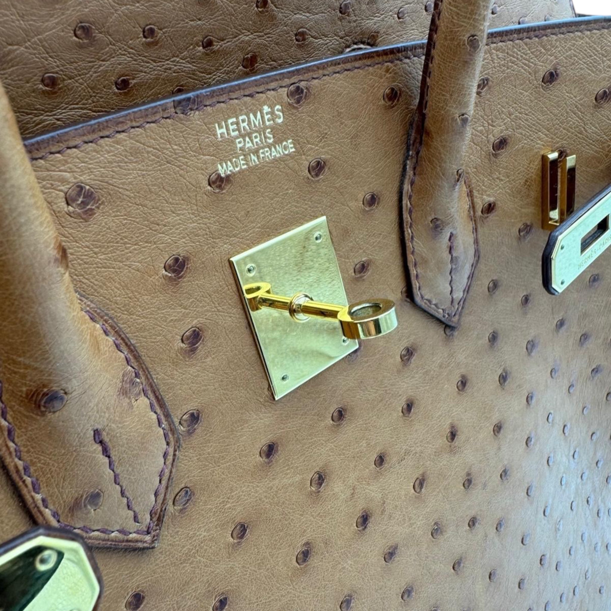 Hermès Birkin 30 Olive Vert Ostrich Palladium