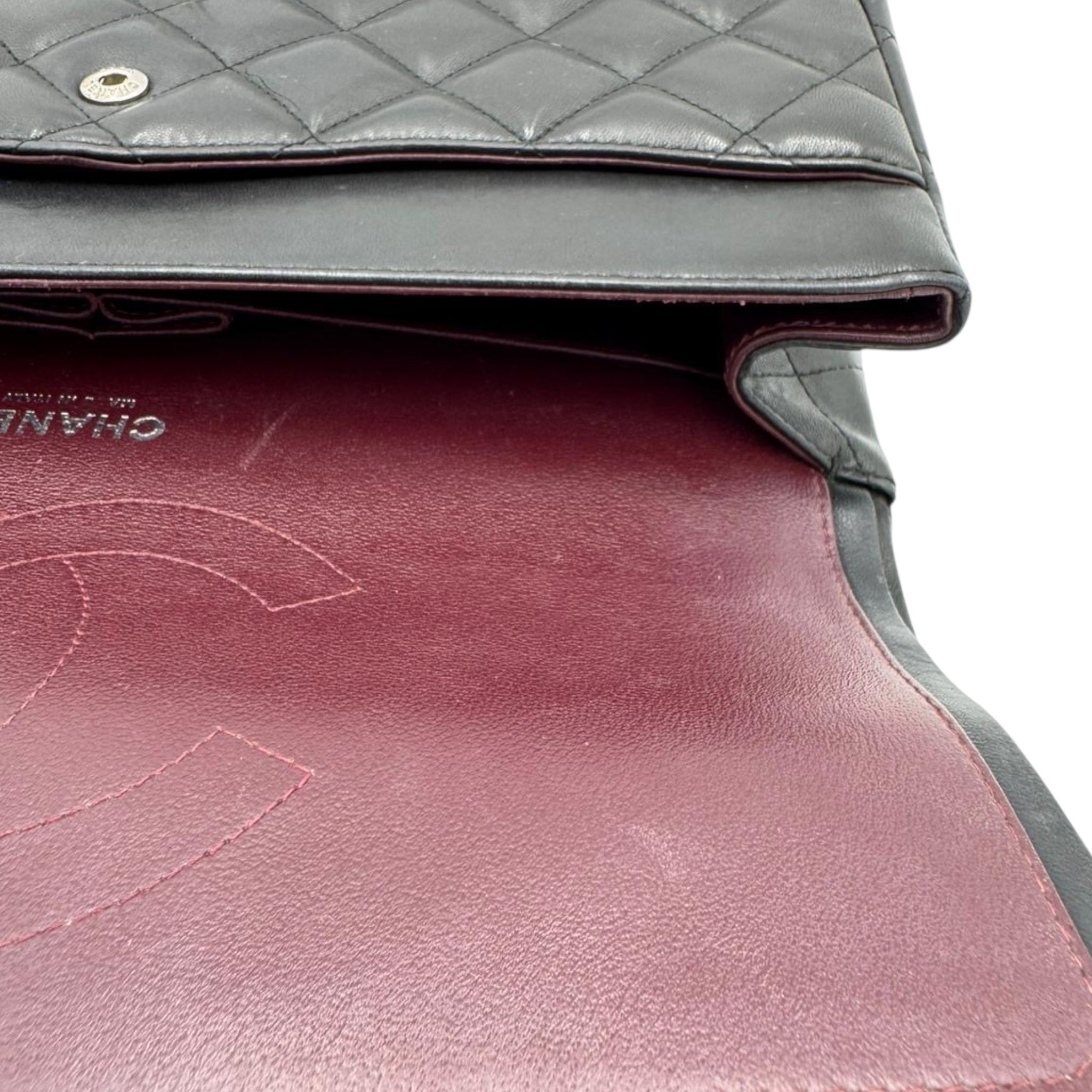 Chanel Classic Double Flap Jumbo Black Calfskin Silver