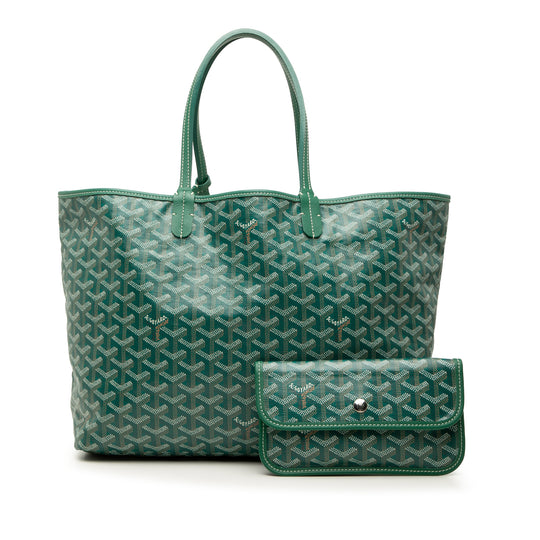 Goyard Saint Louis PM Green Goyardine Canvas Calfskin