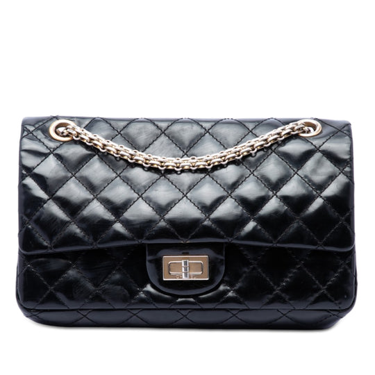 Chanel Reissue 2.55 Accordion Flap 225 Black Calfskin
