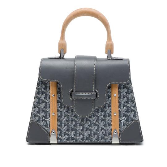 Goyard Saigon PM Grey Coated Canvas