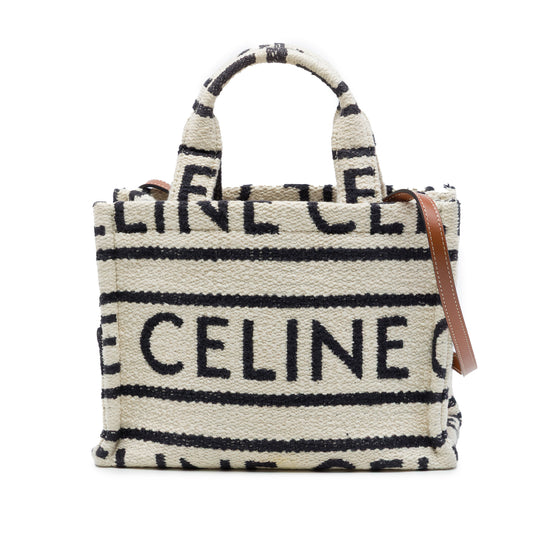 Celine Cabas Thais Small Beige Canvas