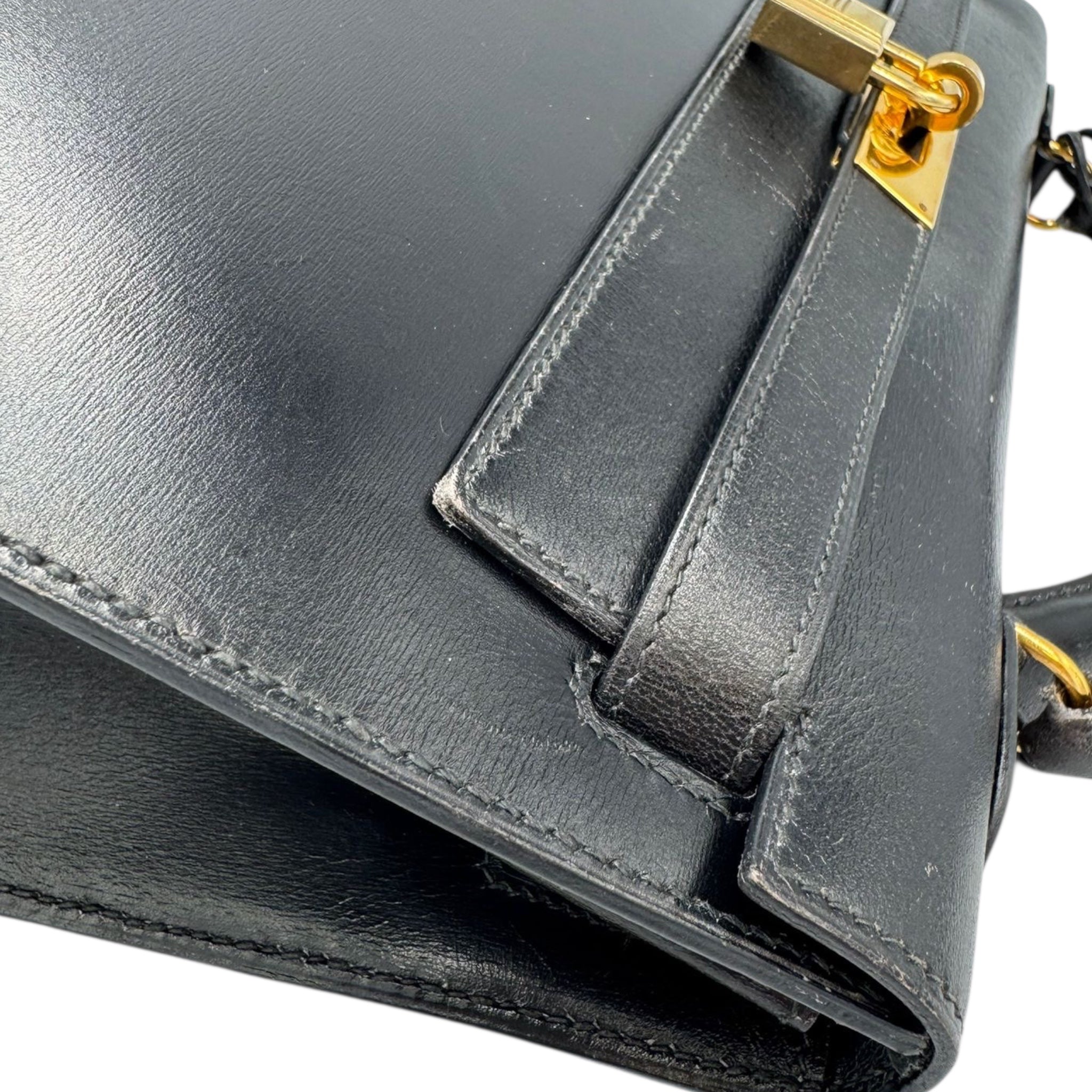 Hermès Kelly 35 Black Boxcalf Gold