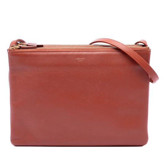 Celine Trio Large Red Lambskin