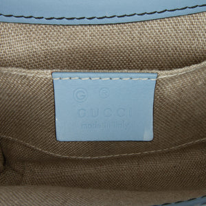 Gucci Emily Crossbody Bag Mini Blue Microguccissima Leather