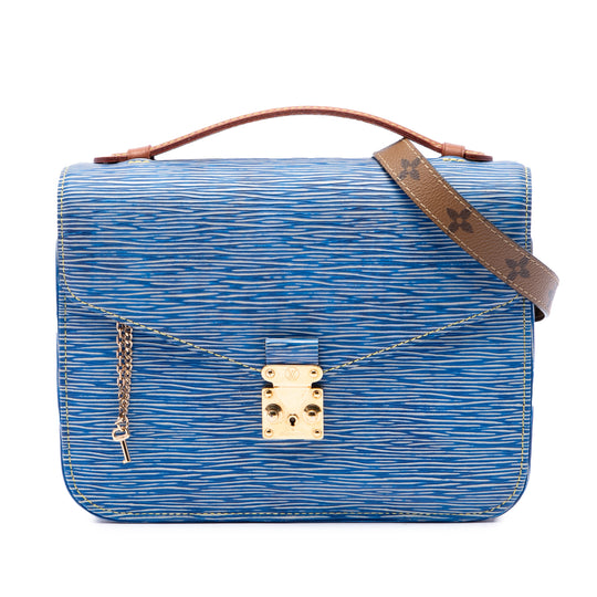 Louis Vuitton Pochette Metis Blue Epi Monogram Canvas