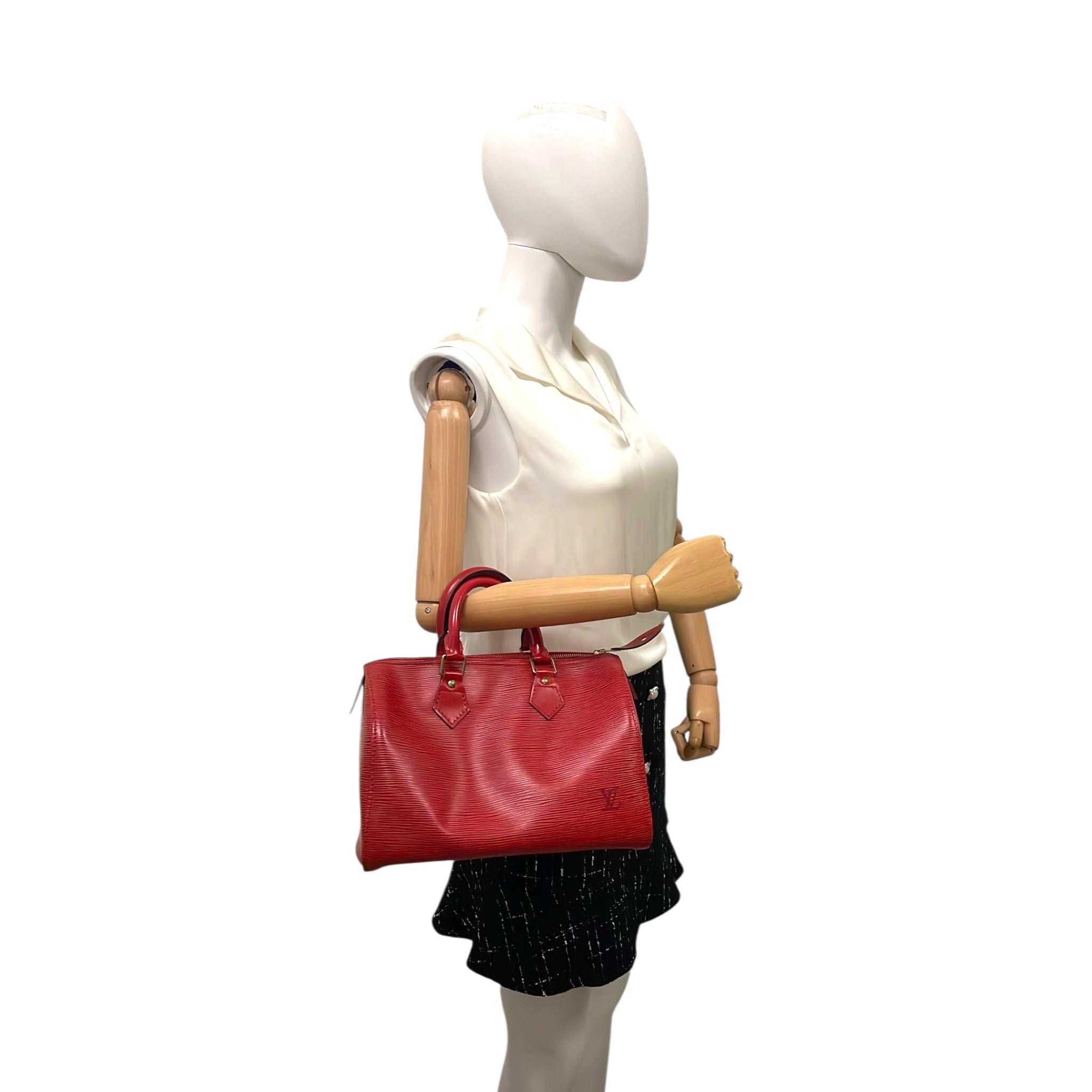 Louis Vuitton Speedy 25 Red Epi