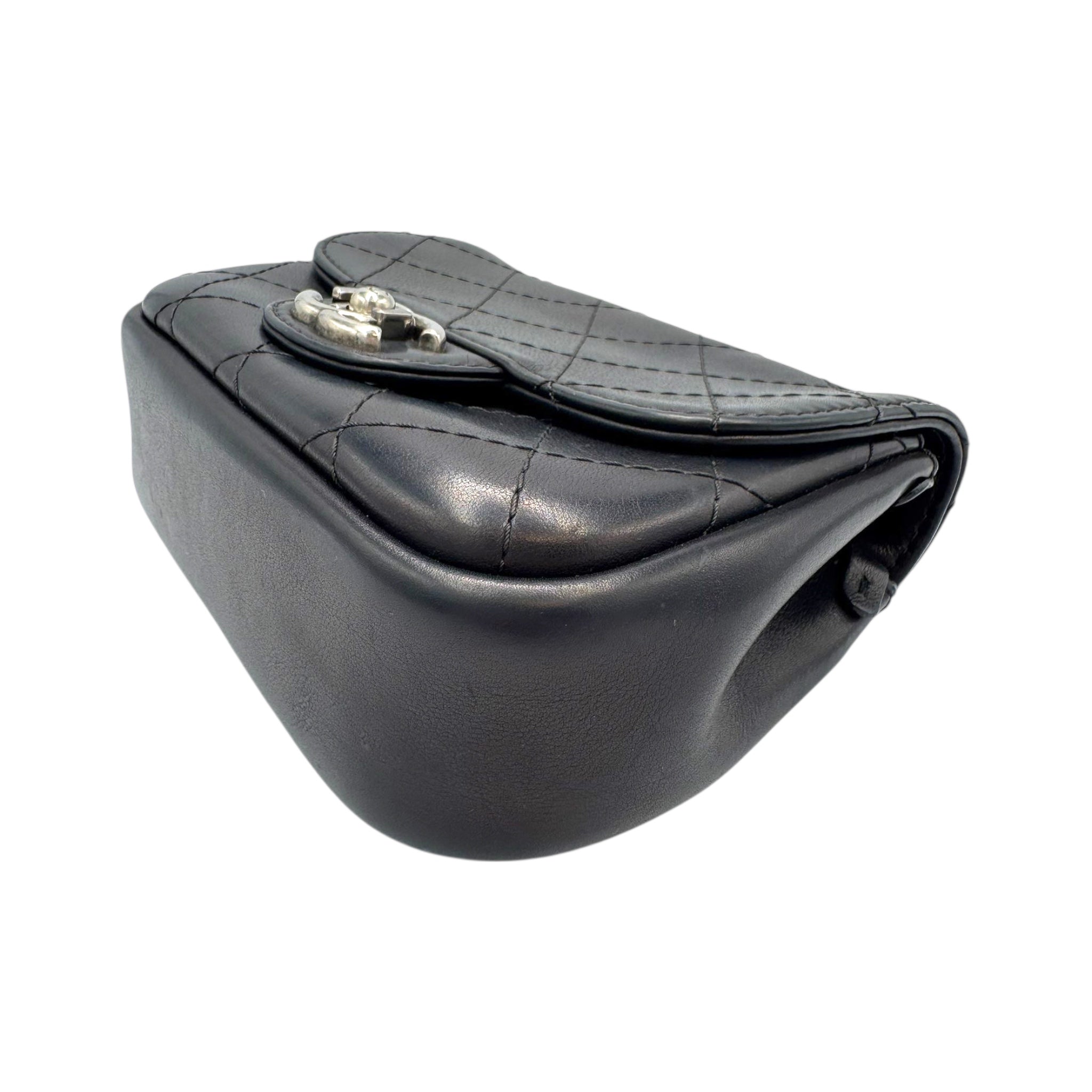 Chanel CC Camera Bag Mini Black Lambskin Gold