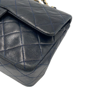 Chanel Classic Double Flap Small Marine Blue Lambskin Gold