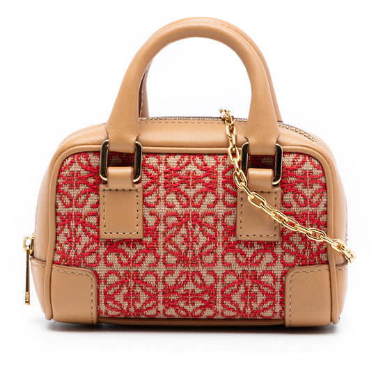 Loewe Amazona Nano Brown Canvas Calfskin