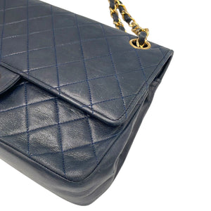 Chanel Classic Double Flap Small Blue Lambskin Gold