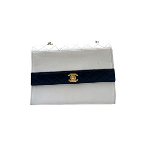 Chanel Trapeze Navy Blue Lambskin Gold