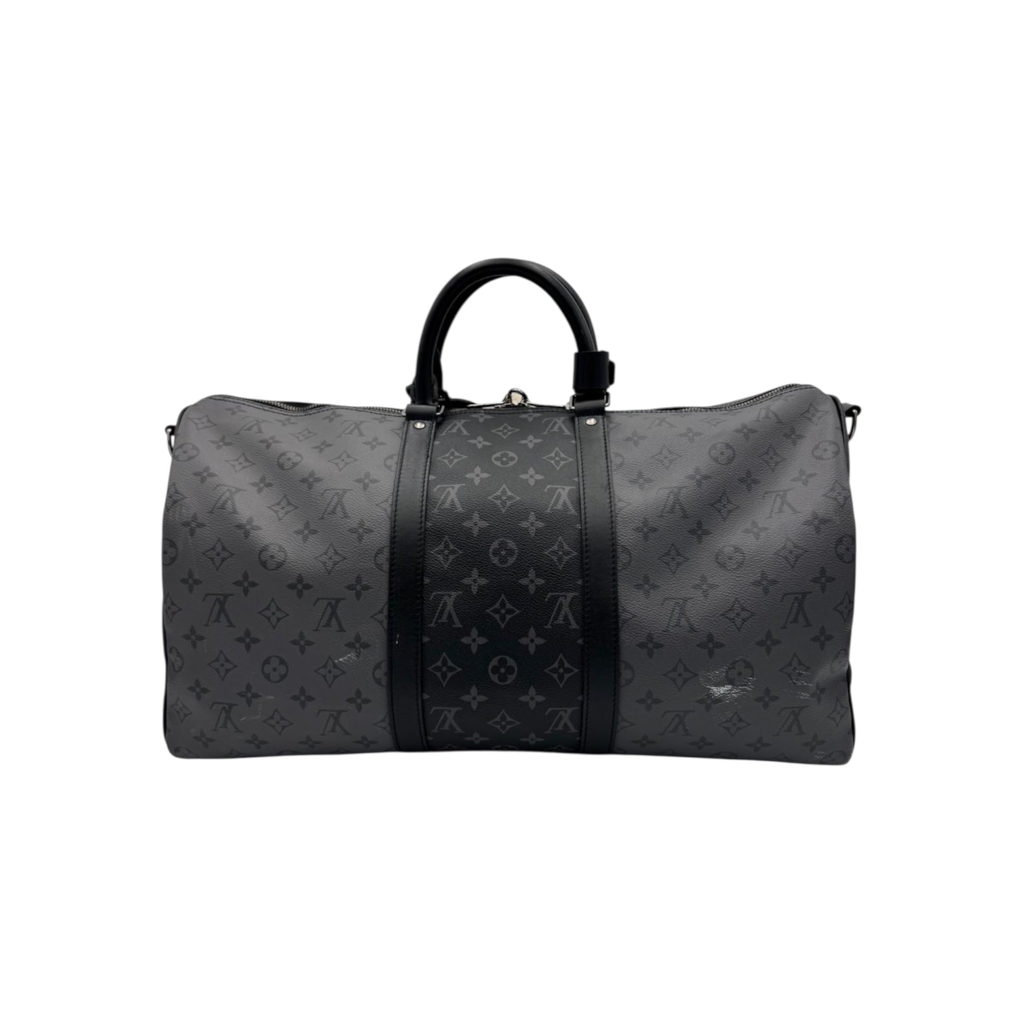 Louis Vuitton Keepall 50 Bandoulière Black Monogram Empreinte