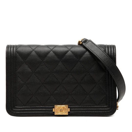 Chanel Boy Wallet on Chain Black Caviar