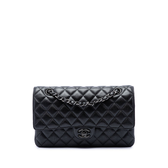 Chanel Classic Double Flap Medium Black Caviar Glitter