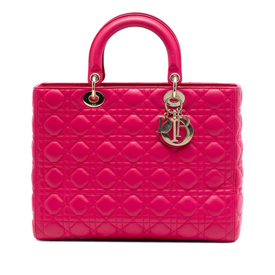 Dior Lady Dior Large Pink Lambskin