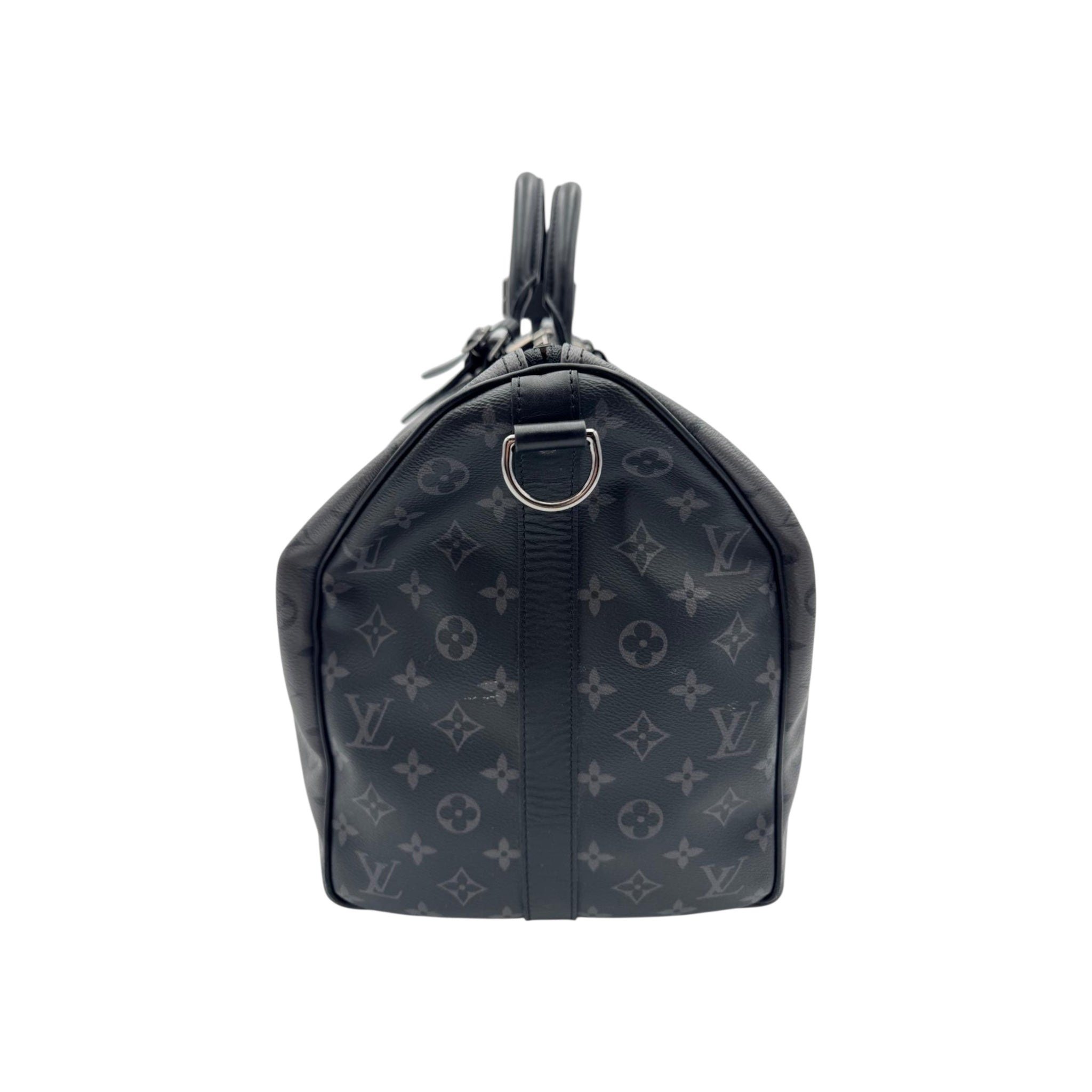 Louis Vuitton Keepall 50 Bandoulière Black Monogram Empreinte