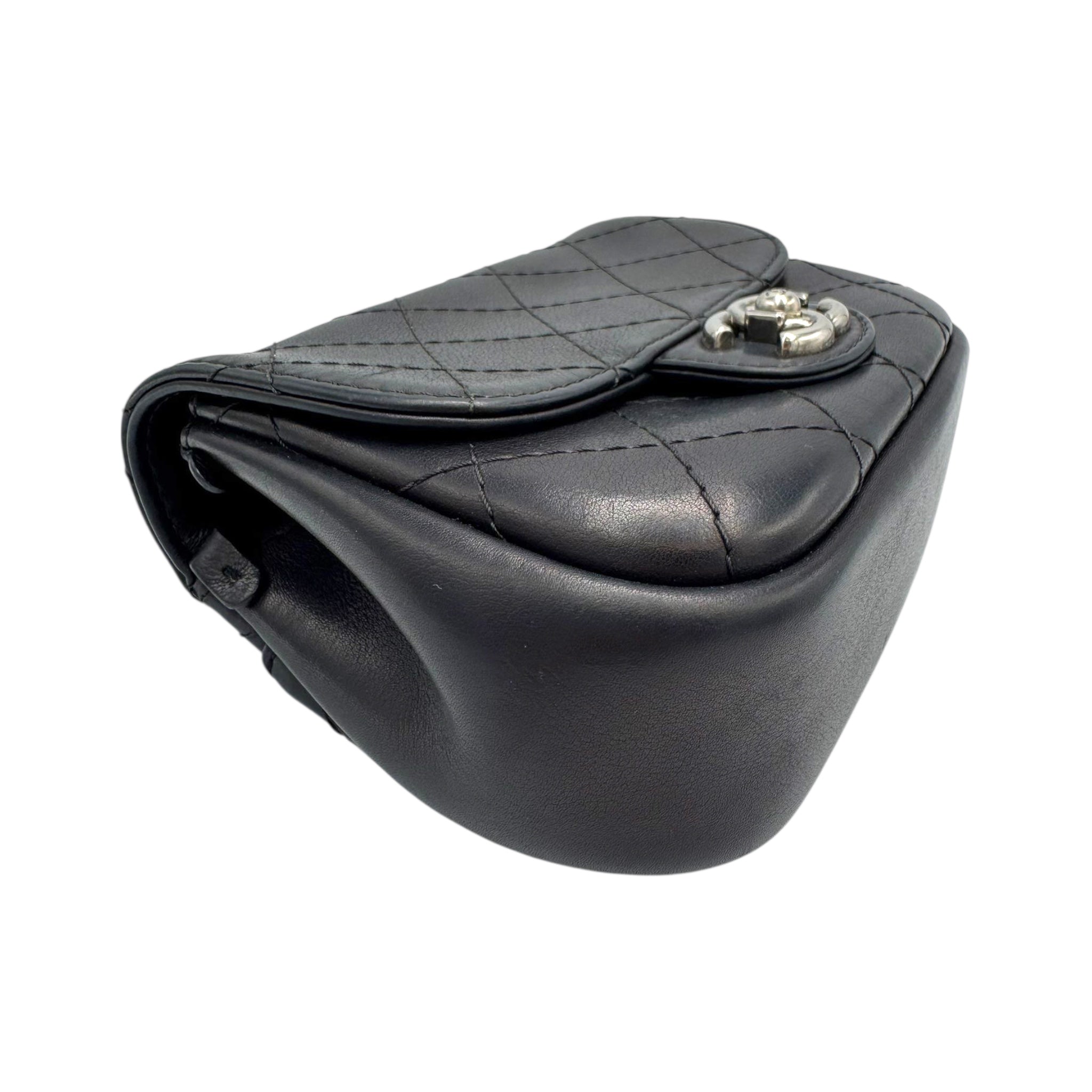 Chanel CC Camera Bag Mini Black Lambskin Gold