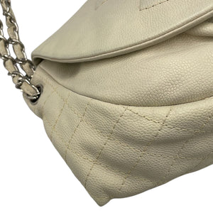 Chanel Halfmoon WOC Vintage White Caviar Silver
