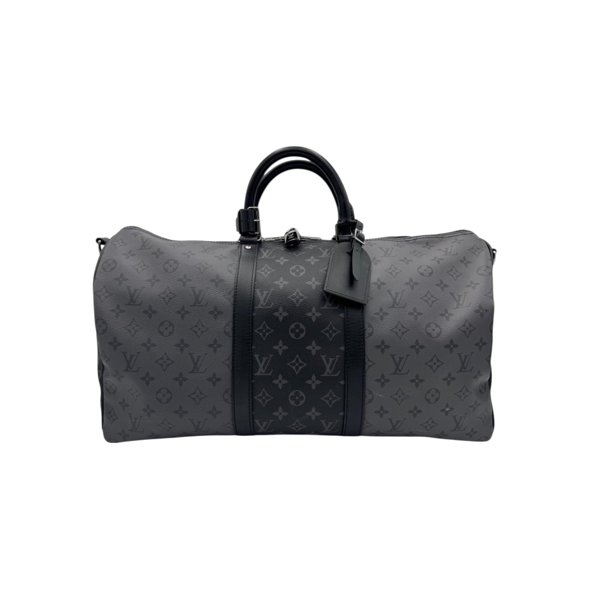 Louis Vuitton Keepall 50 Bandoulière Black Monogram Empreinte