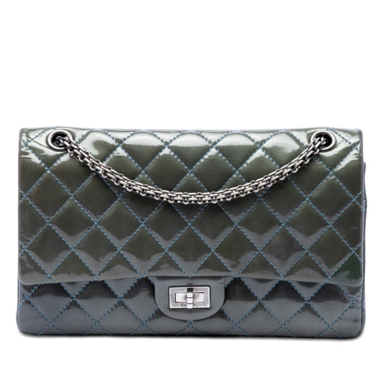 Chanel Reissue 2.55 Double Flap 226 Green Patent Leather
