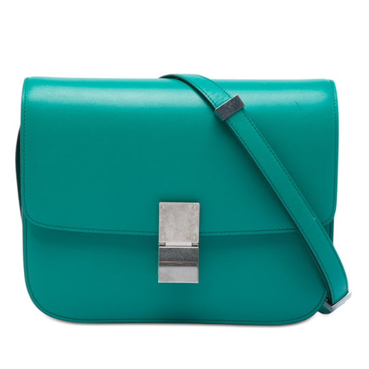 Celine Classic Box Medium Blue Calfskin