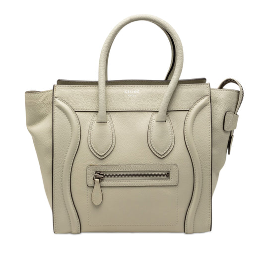 Celine Luggage Tote Micro Brown Calfskin