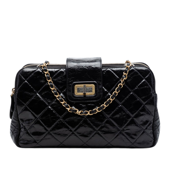 Chanel Reissue Mademoiselle Accordion Tote Black Calfskin