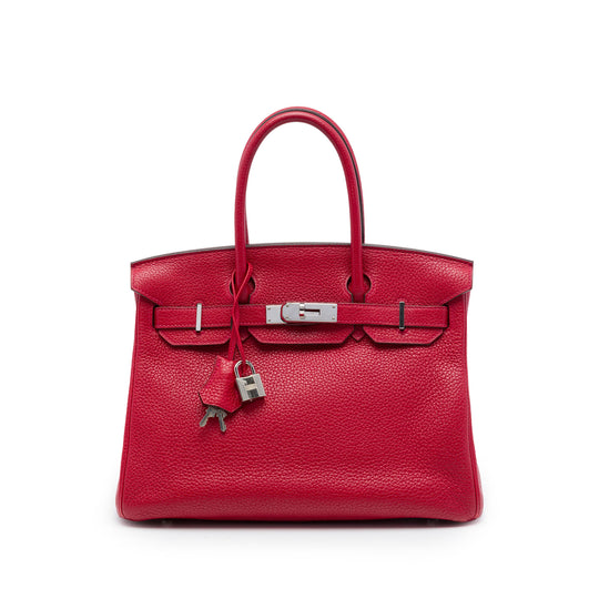 Hermès Birkin Retourne 30 Red Clemence Palladium